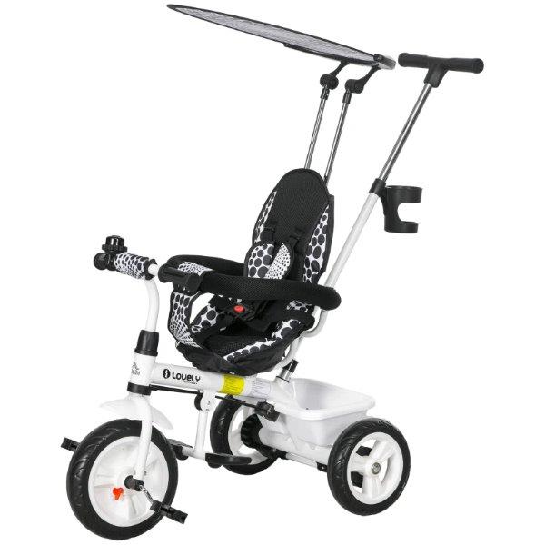 Vaikiškas triratukas su stūmimo rankena 6-in-1